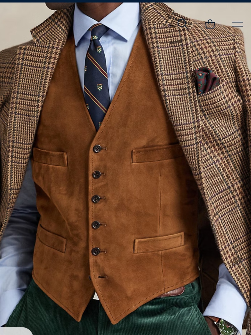 Allen Edmonds Suede Vest
